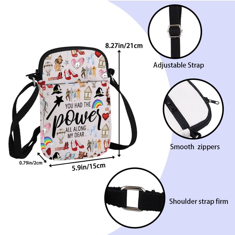 ZJXHPO Wizard TV Show Cross Body Bag You Had The Power All Along My Dear Messenger Bag Cartoon Inspired Shoulder Bag (The Power CB)2