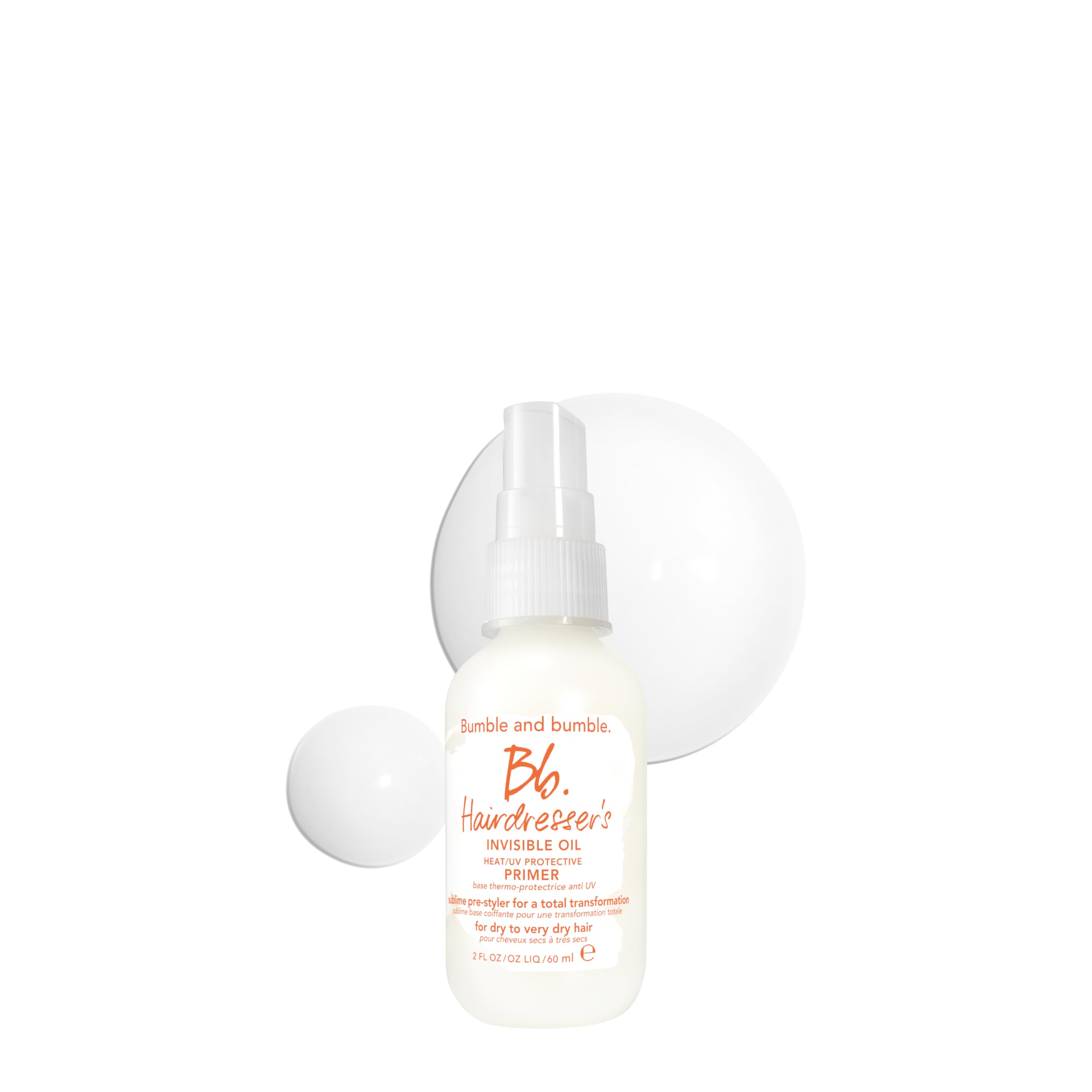 Bumble and bumble. Hairdresser’s Invisible Oil Heat/UV Protection Leave-In Conditioner Hair Primer | Idratante, anti-crespo, protezione del colore | Balsamo e primer per capelli con oli