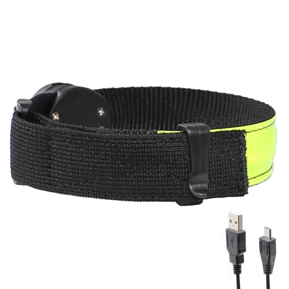 Brassard LED réfléchissant rechargeable pour course à pied