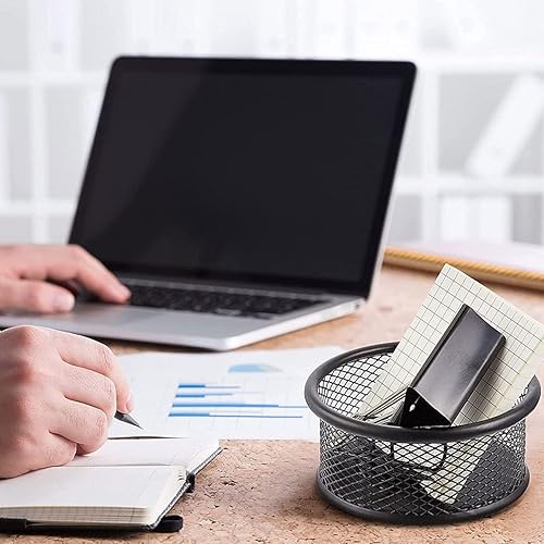 Miniatura 6 de Cubo de almacenamiento de clip de papel, dispensador de clip de papel, dispensador de clip de papel, dispensador de malla contenedor multifuncional