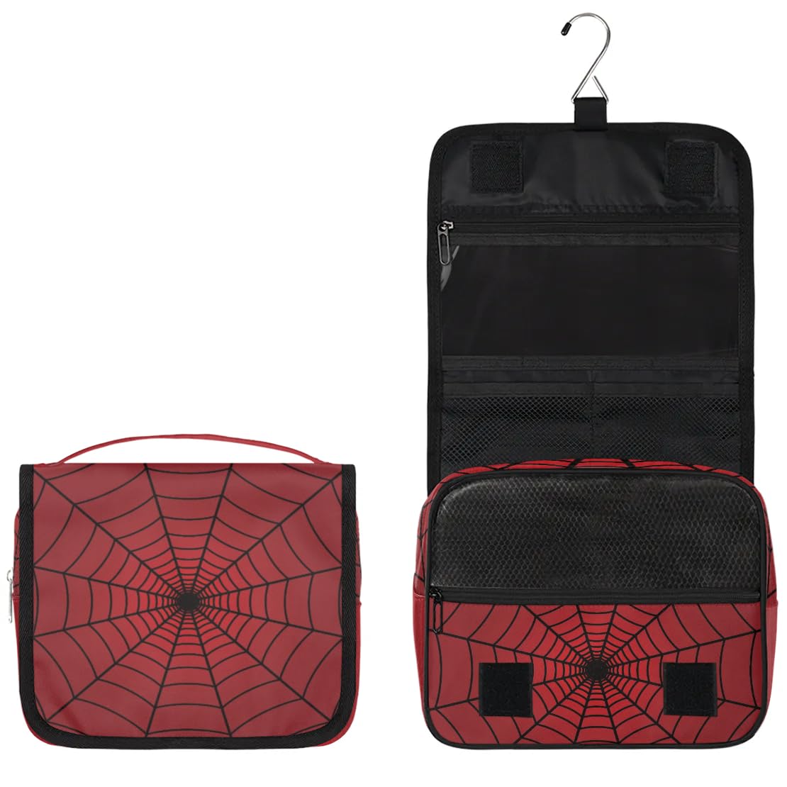 ADTASU Spider Web Boys Toiletry Travel Bag, Kids Hanging Toiletry Bag, Waterproof Kids Travel Toiletry Bag, Hanging Wash Bag Travel Cosmetic Bag for Boys for Kids Toddler Travel Essential