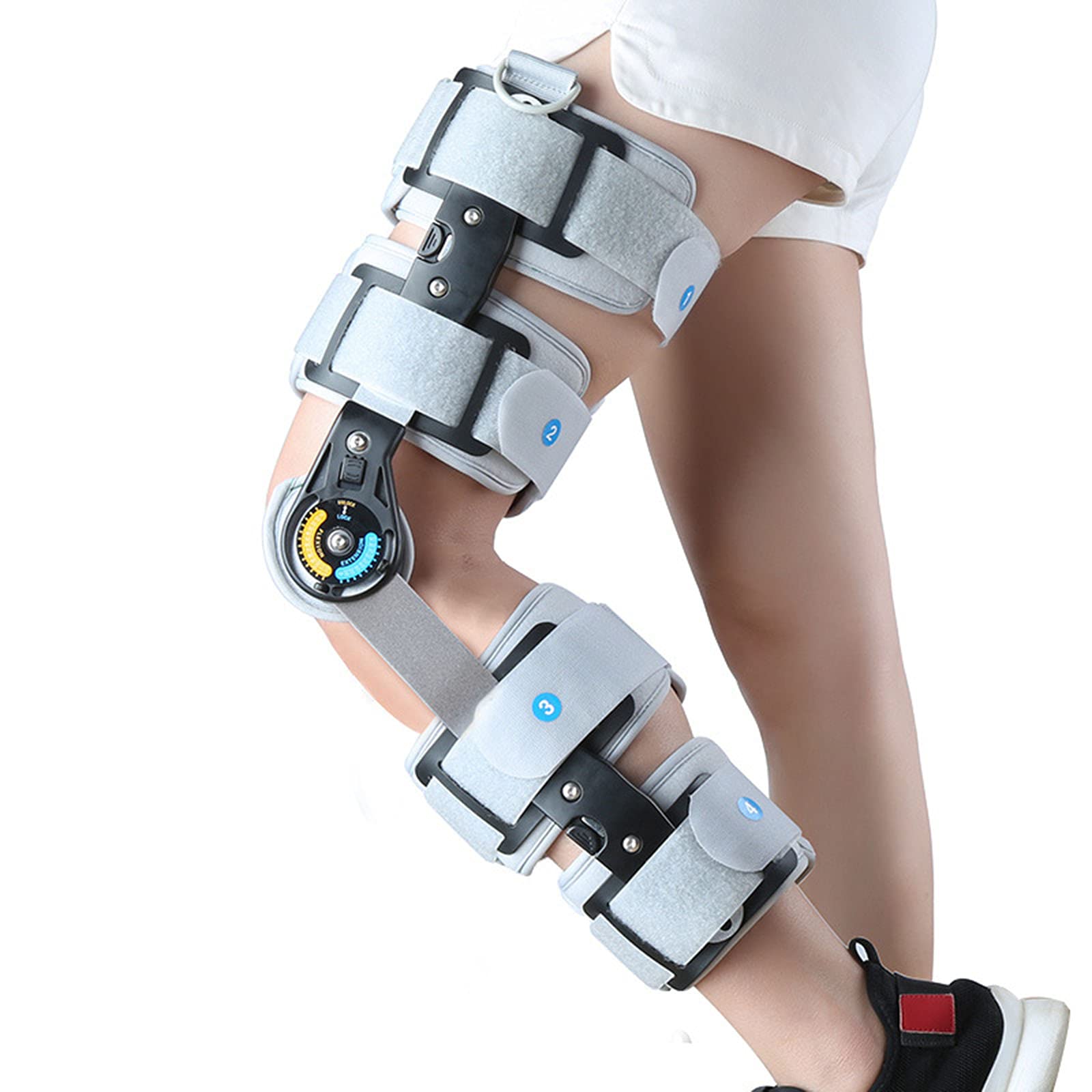 ROM Rodillera, Soporte para Inmovilizador Articulado Postoperatorio, Estabilización De Recuperación para ACL, PCL, Artritis MCL OSTE, Lesiones Articulares Y Rehabilitación Ortopédica