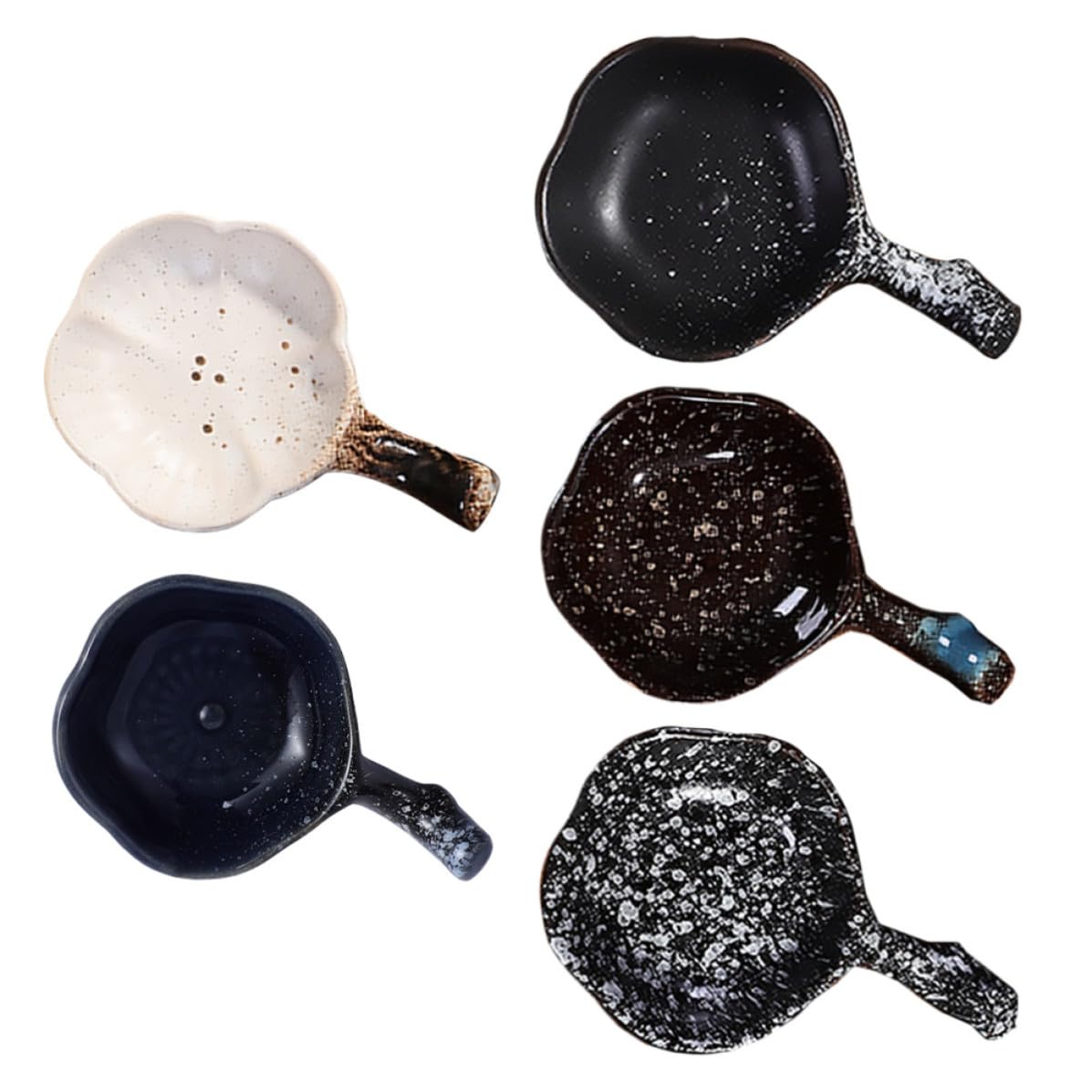 Soucoupes en céramique légères Jojofuny : set de 5 mini coupelles empilables