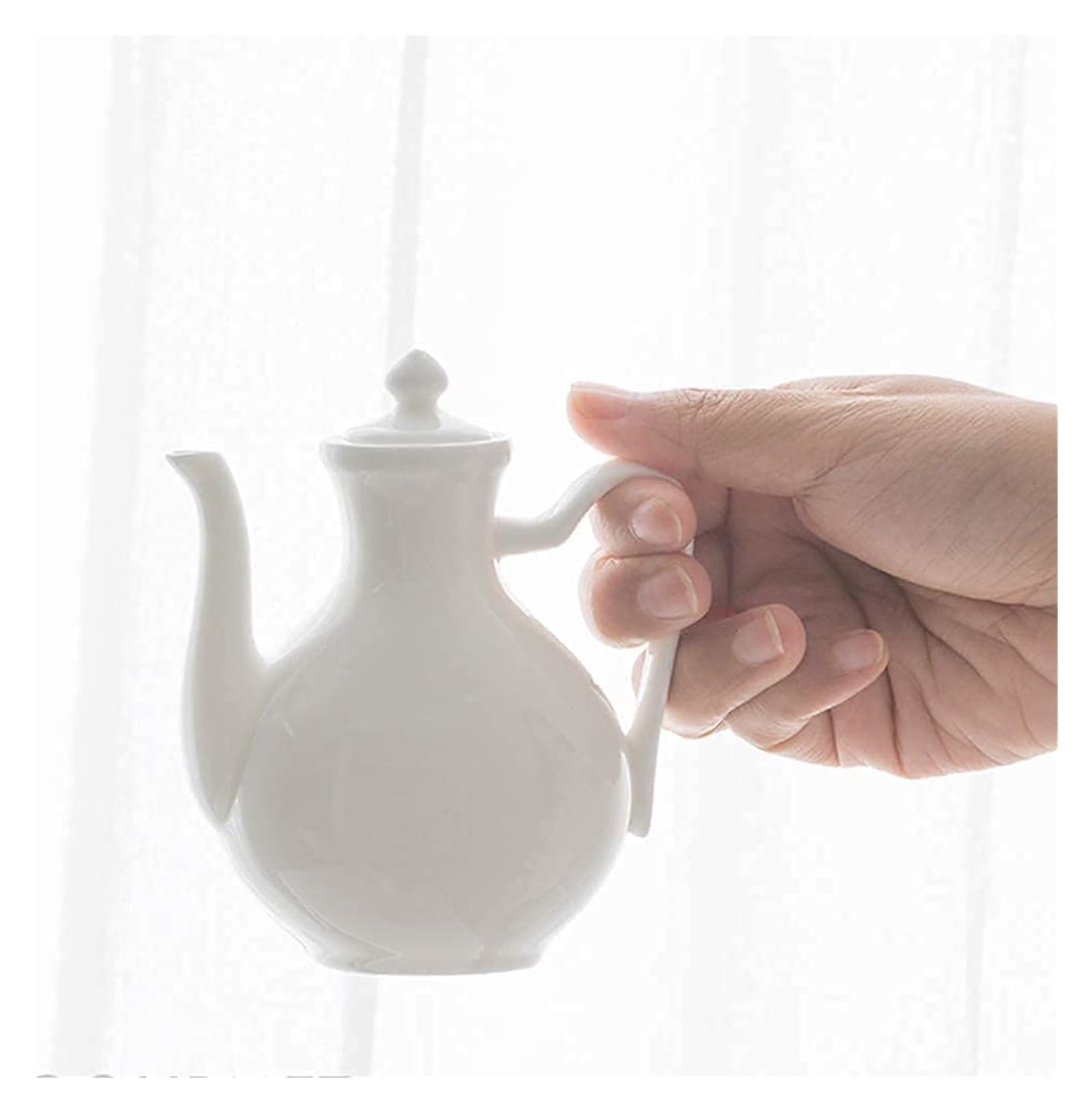 Distributore di Olio E Aceto, Dispenser di Olio E Aceto, Bottiglia di Olio in Porcellana Bianca, Bottiglia di Olio in Ceramica per Aceto E Salsa di Soia, Mini Ampoll,