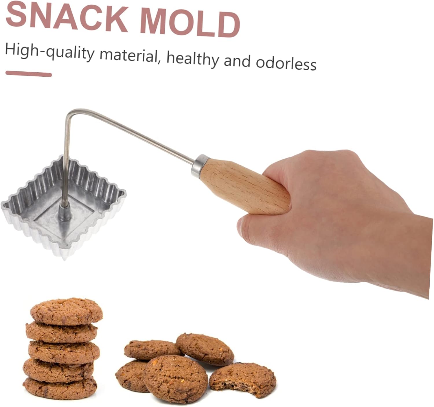 MAGICLULU 3pcs Premium Fried Snack Mold Non-stick Kitchen Utensil for Deep-frying Shrimp Cakes Scallion Pancakes More Cooking Tool for