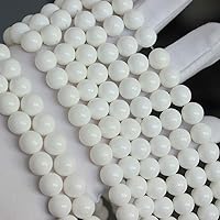 Vista 120 de MJDCB Natural Multicolor Volcanic Lava Stone Round Loose Stone Beads DIY for Jewelry Bracelet Making 15" (6mm, White)