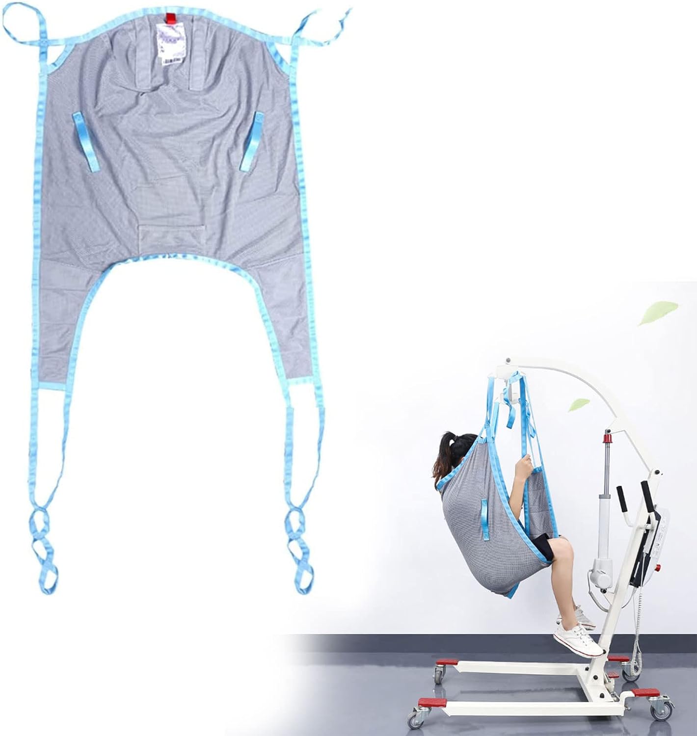 Toileting Sling Patient Lift, Divided Leg Shower Sling Heavy Duty Transfer Sling for