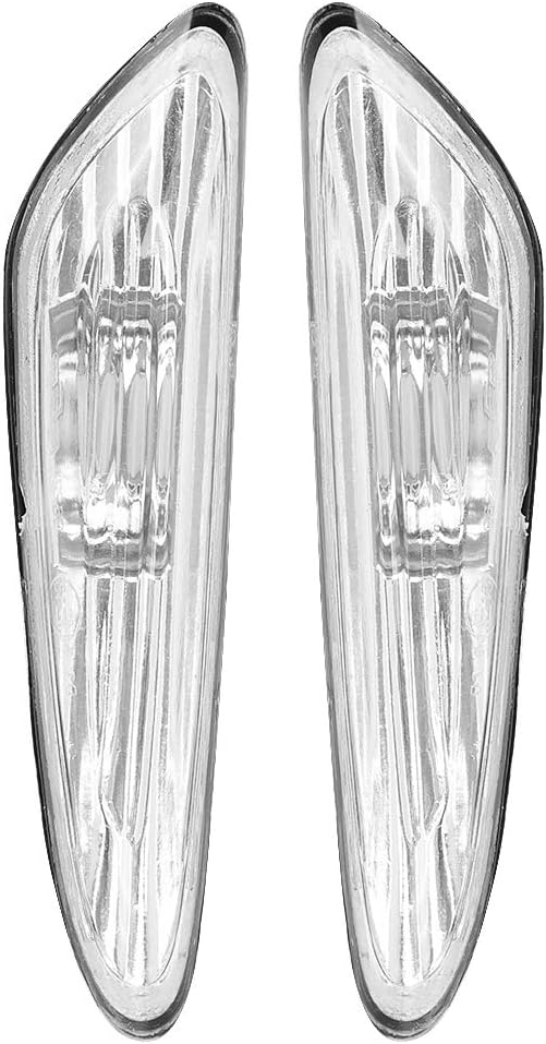 KIMISS Turn Signal Light, 1 Pair Turn Signal Side Marker Lamp Cover 63137165915 63137165916 Fit for E46 325i (Transparent)
