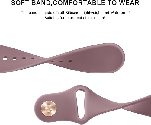 Miniatura 3 de Correa de silicona compatible con SKG V7 Smart Watch, paquete de 2 correas de repuesto deportivas de silicona suave de liberación rápida para reloj