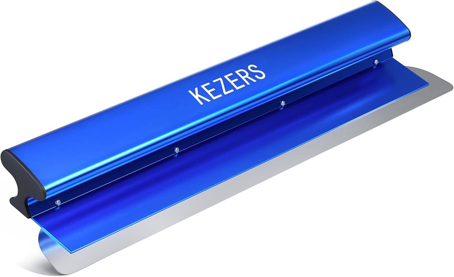 KEZERS 22" /55 cm Skimming Blade, 0.3mm Stainless Steel Blade, Smoothing & Knockdown Drywall Knife, Extruded Aluminum, Durable Wall-Board, High-Impact End Caps