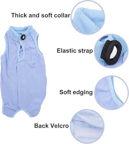 Miniatura 2 de Traje de recuperación para gatos, ropa de recuperación quirúrgica para heridas abdominales o enfermedades de la piel, mameluco de gatos después de