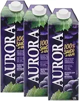 Suco de Uva Aurora Tinto Integral 100% Suco 1,5L Tetra Pak c/ 3 Und