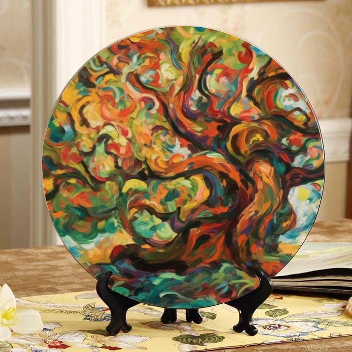 Dancer in Motion 10-inch Ceramic Plate for Wall Display or Tabletop, with Stand & Hook DP-169023494
