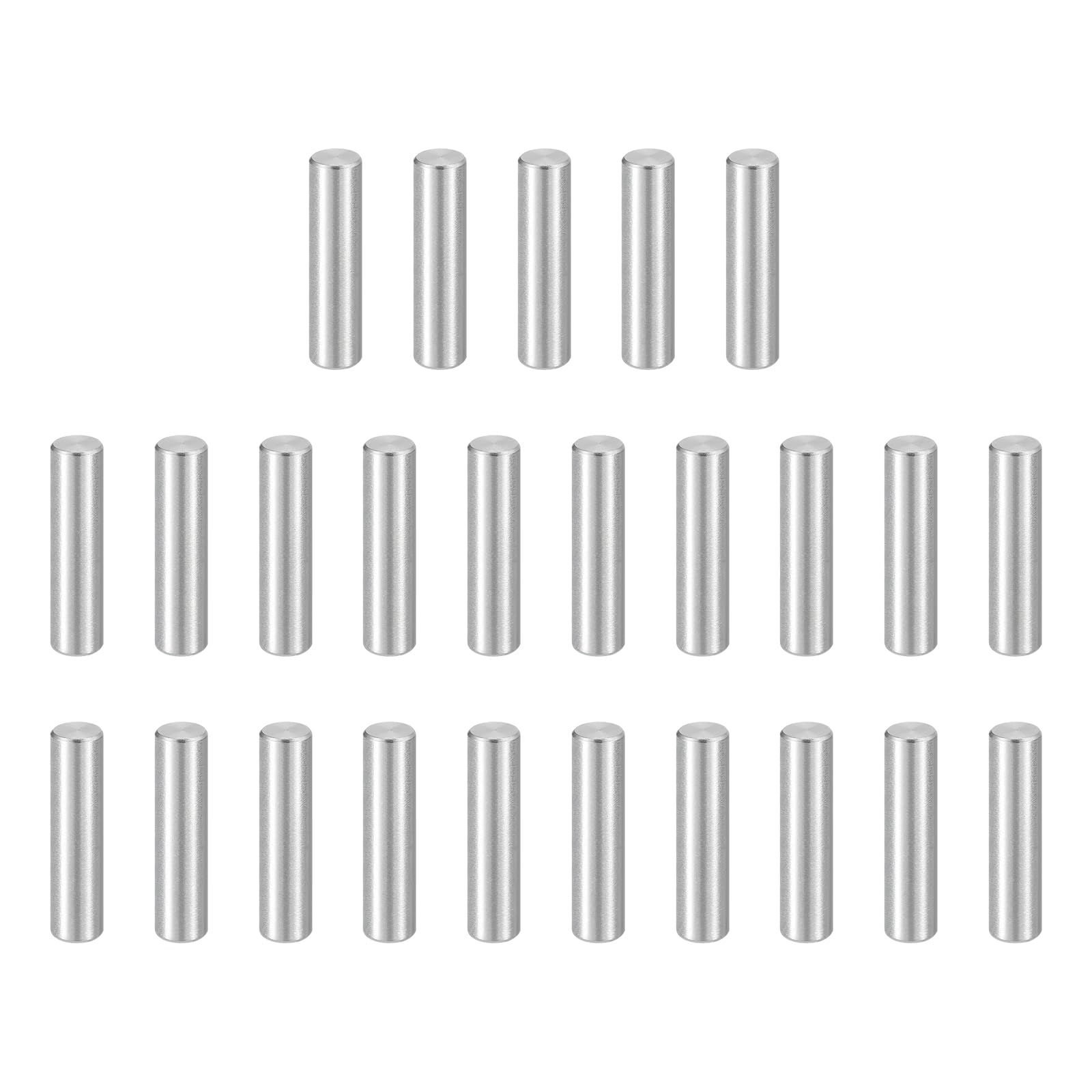 sourcing map Dowel Pins M6 x 28mm 304 Stainless Steel Silver 25pcs