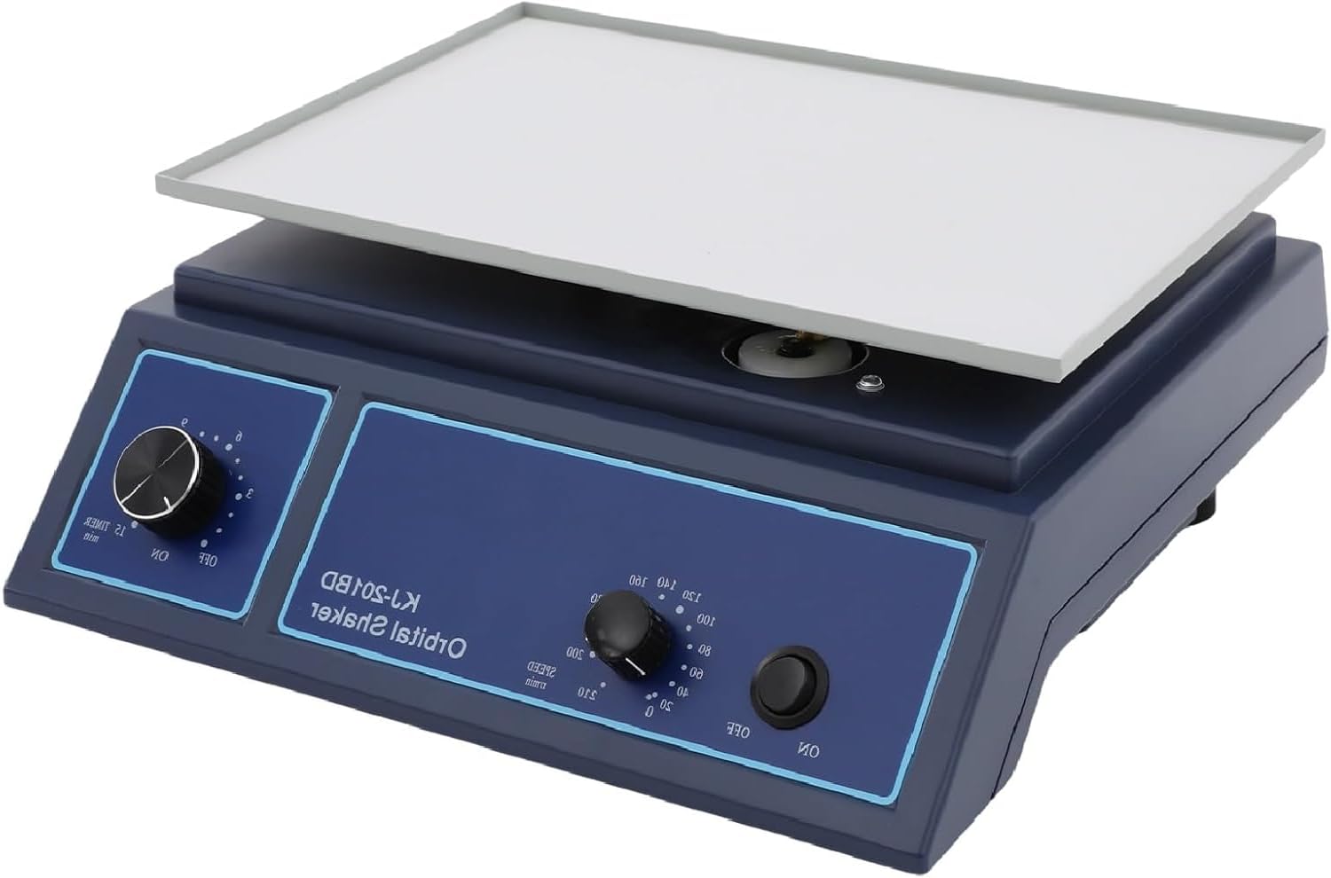 Coctelera Orbital 0-210RPM, Plataforma de 12.4x8.58in, rotador de Laboratorio con Temporizador, Mezclador de Mesa para Vasos y frascos, Motor de CC Estable, Herramienta de Experimento de química