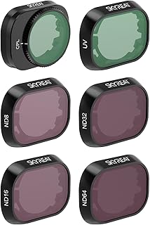Skyreat Mini 4 Pro ND Filter,Polarizer UV Filter Camera Lens 6Pack Filters Set Compatible for DJI Mini 4 Pro Accessories (CPL UV ND8 ND16 ND32 ND64) - (Plastic Version)