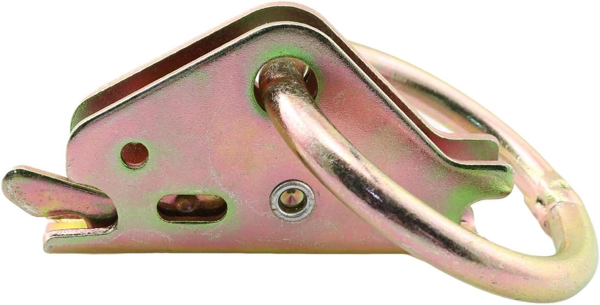 RLECS 2pcs O Ring Tie-Down Anchors for E-Track Tie-Down System Secure Cargo in Enclosed Flatbed Trailers Fixed Anchor Track Fixing Ring