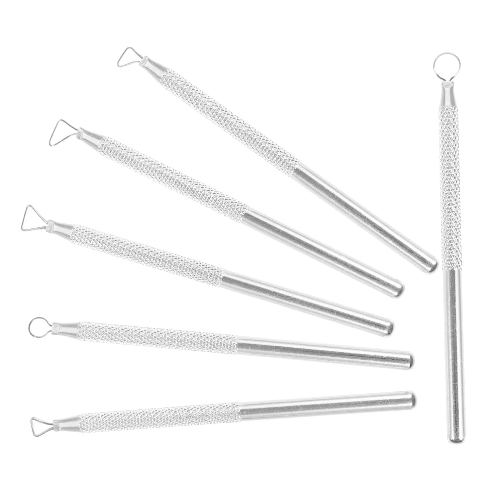 HOMSFOU 5 Sätze Tonwerkzeug Mit Griff Stempel Aus Ton Aus Formen Lufttrockener Ton Zum Trimmen Von Ton Töpferei Aluminium 6 Stück * 5