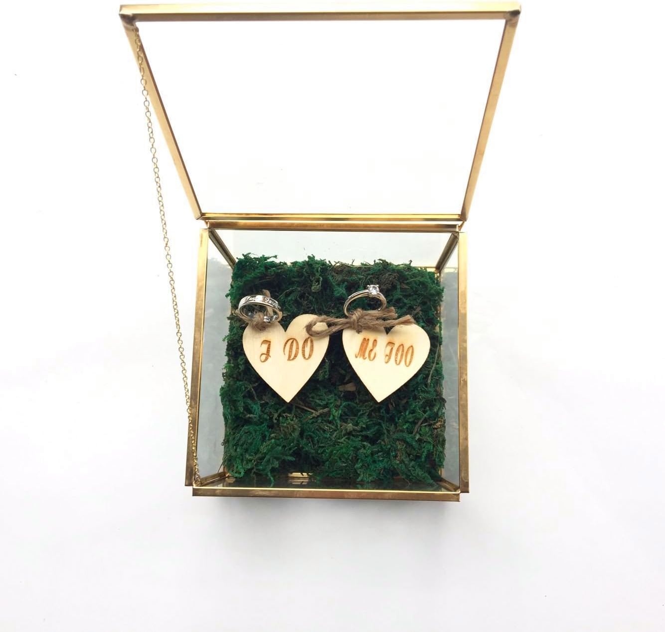 mylifemylove Ring Bearer Box, Wedding Ring Box, Ring Bearer Pillow,Ring Bearer Box,Glass Ring Box,Jewelry Box