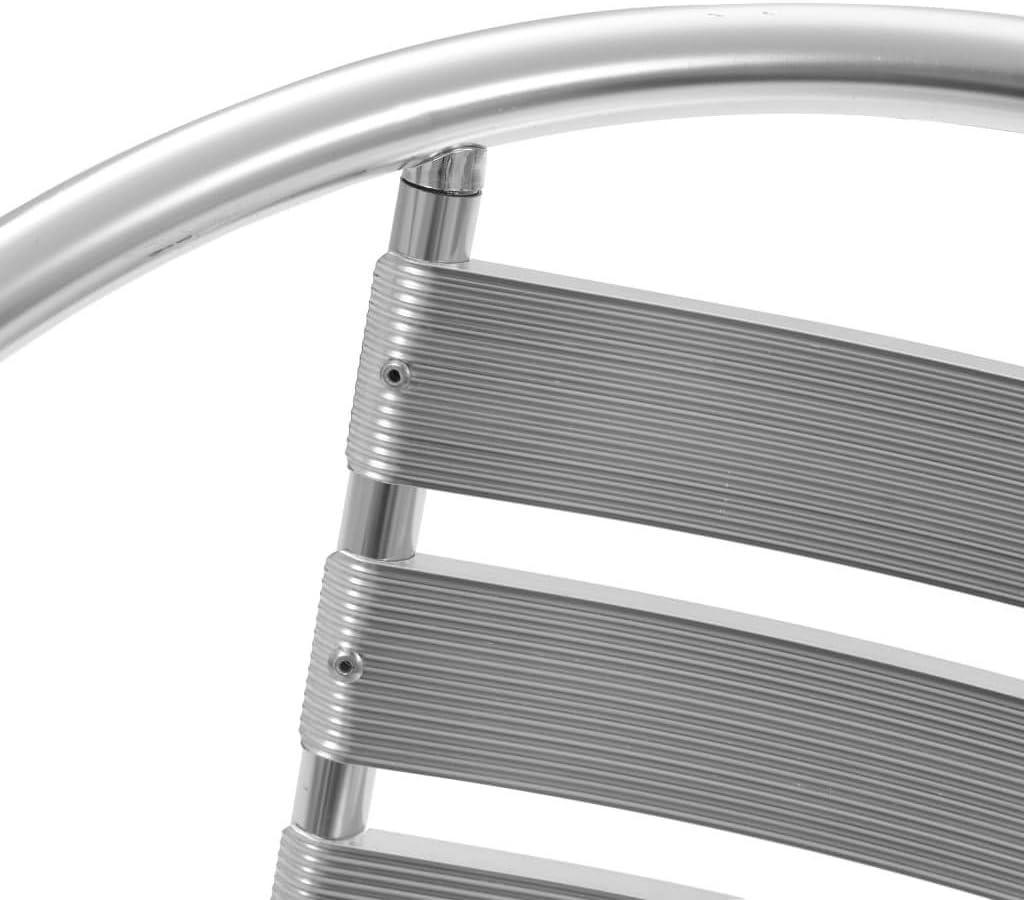 5 Piece Patio Dining Set,Patio Decor,Patio Chairs,Outdoor Table Chairs,Conversation Furniture,Afternoon Tea Suit,Dining Chairs, for Yard, Patio, Garden, Poolside, Balcony, Aluminum Silver