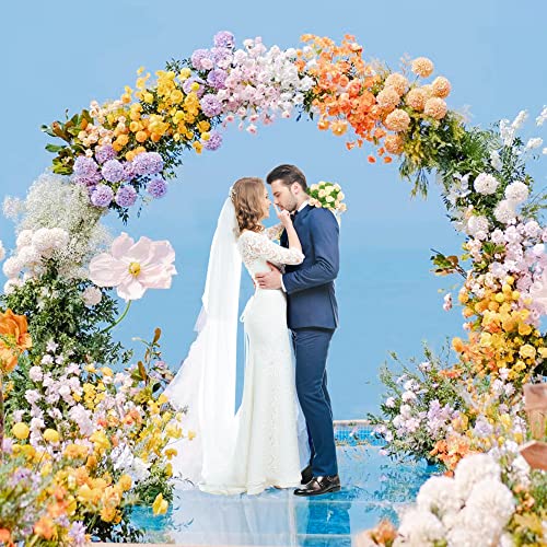 Fomcet Round Backdrop Stand 8FT Gold Circle Balloon Arch Frame Large Metal Wedding Arch for Anniversary Birthday Party Valentine Ceremony Wedding Decorations Thickened Square Tubes - Image 3