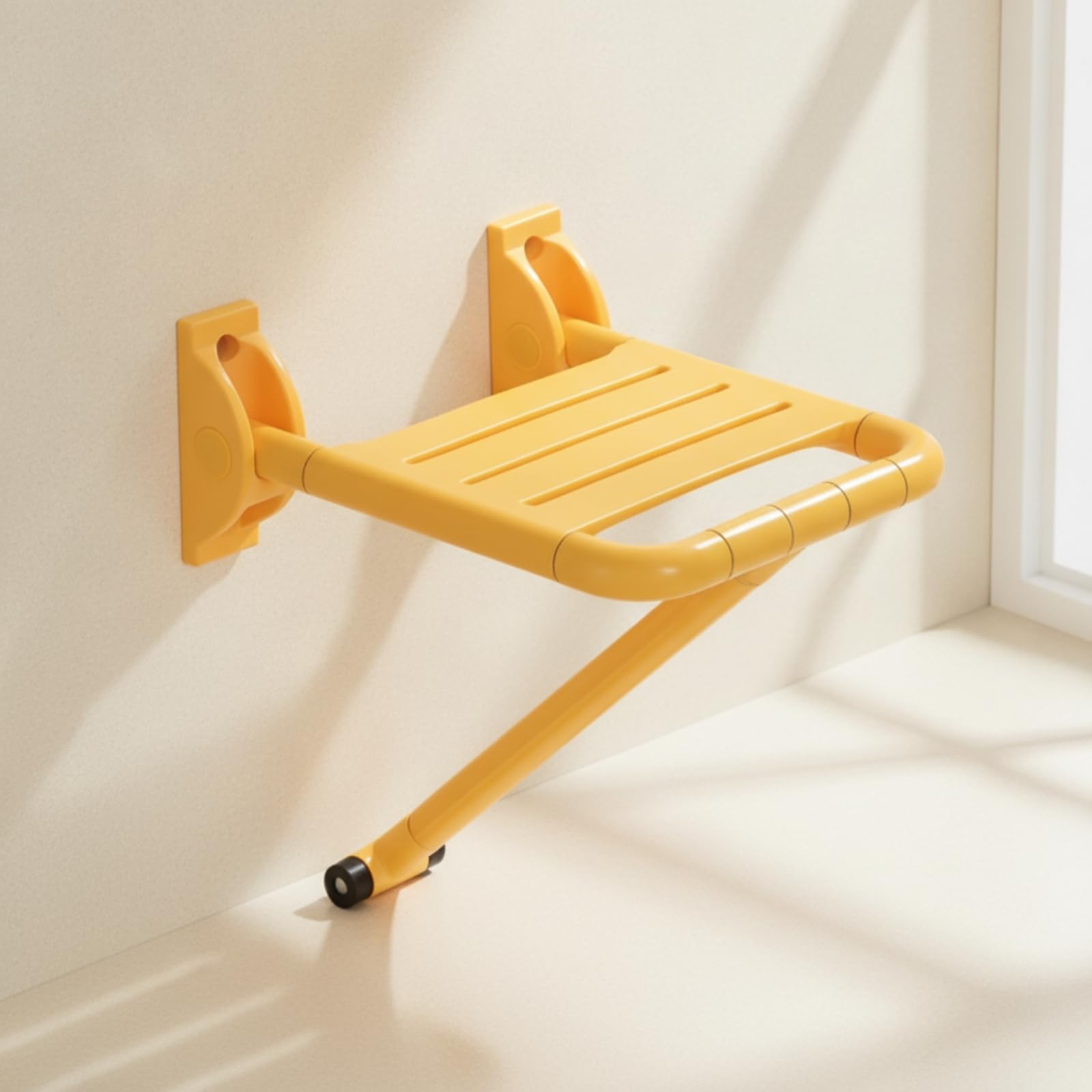 Asiento Ducha Plegable Ahorra Espacio Asiento Baño Abatible Resistente Taburete Baño Pared para Ancianos, Style F