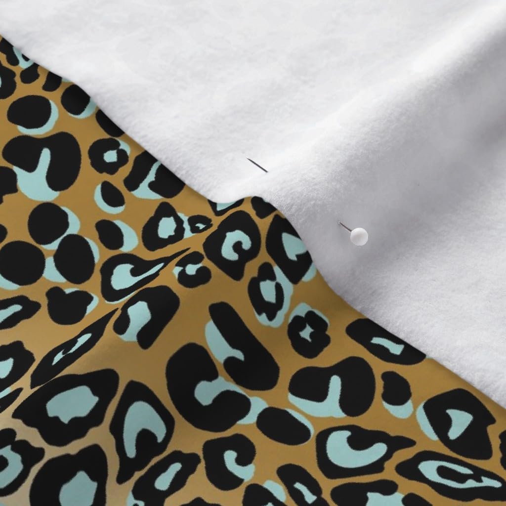 Spoonflower Fabric - Animal Print Wild Safari Cheetah Leopard Girly Exotic Boho Modern Printed on Polartec(R) Fleece Fabric by The Yard - Sewing Blankets Loungewear and No-Sew Projects
