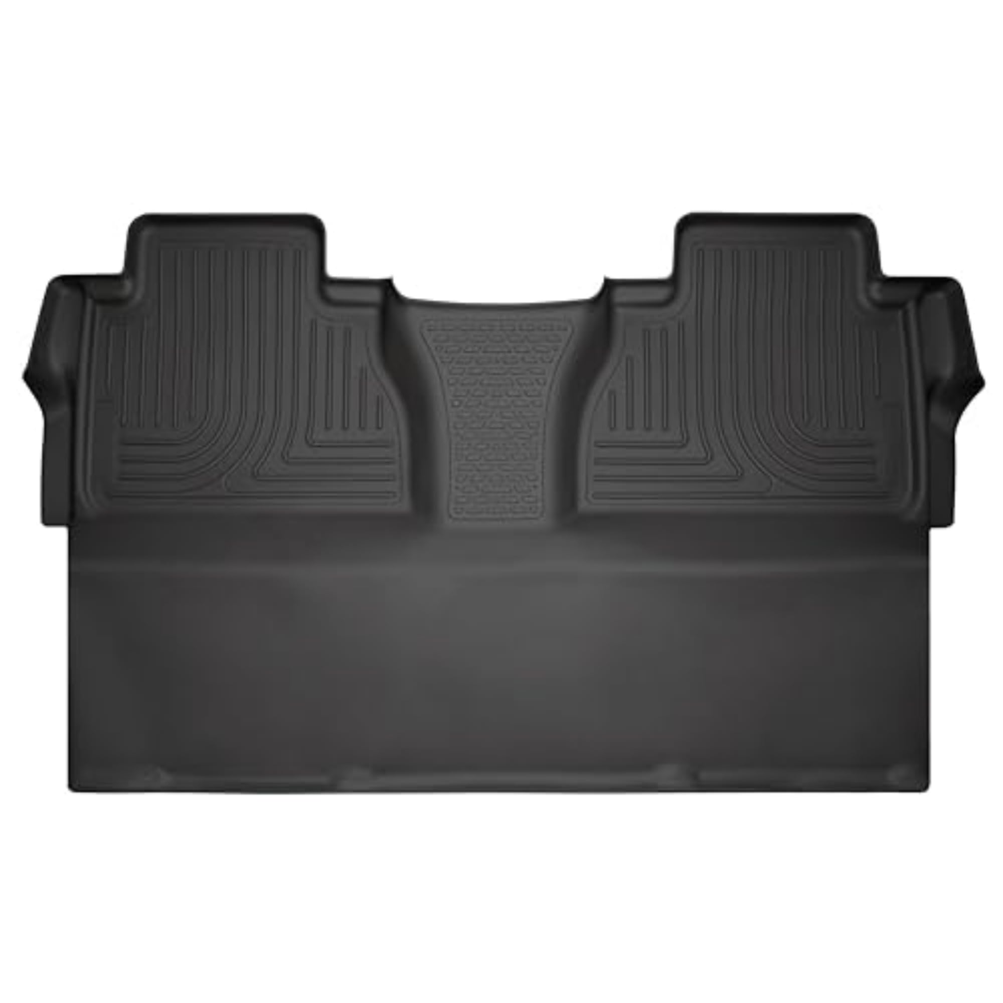 Husky Liners Weatherbeater Floor Mats | Fits 2014-2021 Toyota Tundra, CrewMax Cab | 2nd Row, 1-pc Black - 19581