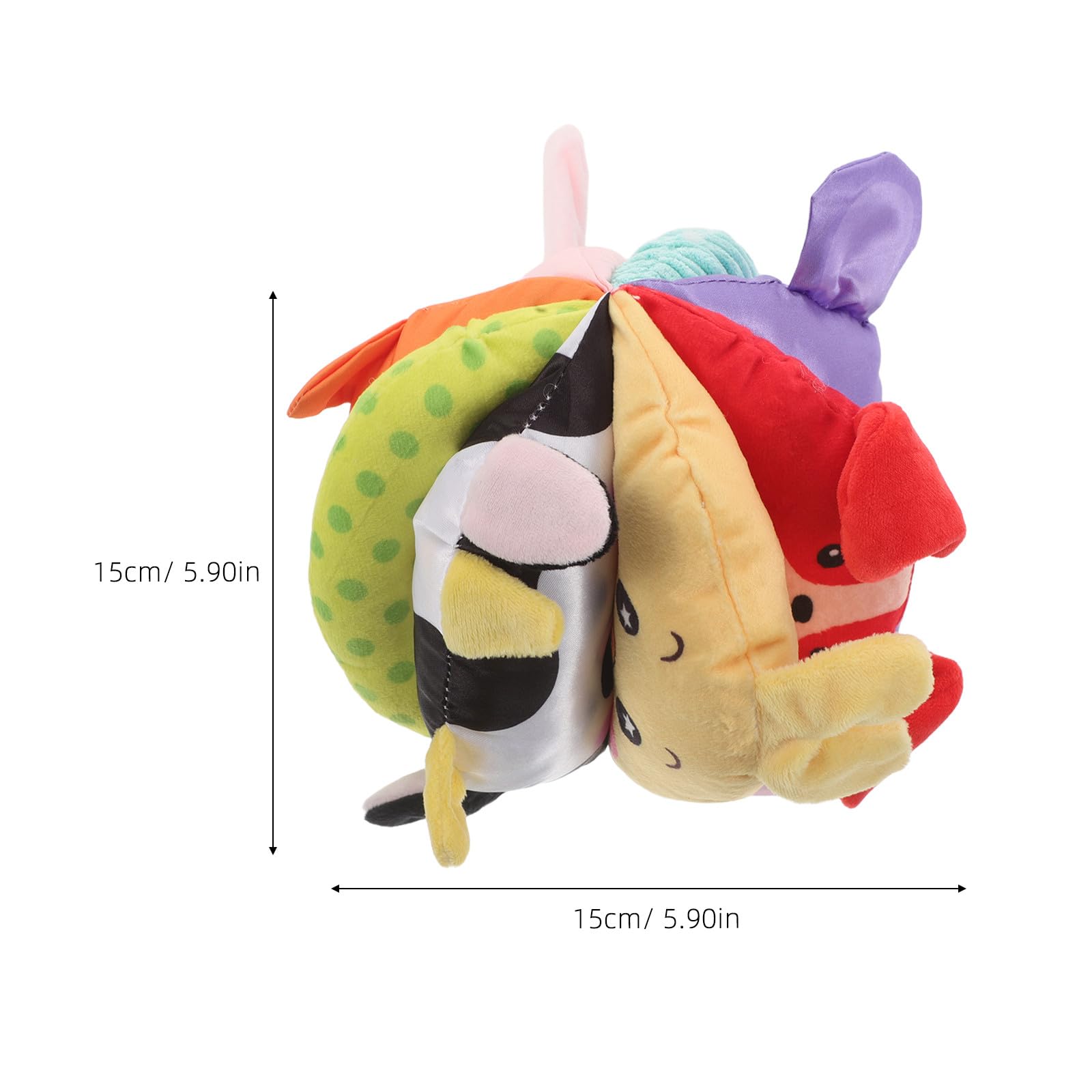 Toyvian Palla sensoriale per neonati - Palla colorata da afferrare in peluche - Giocattolo sensoriale morbido e strutturato per bambini, attività di gioco per bambini piccoli, bomboniera per feste -