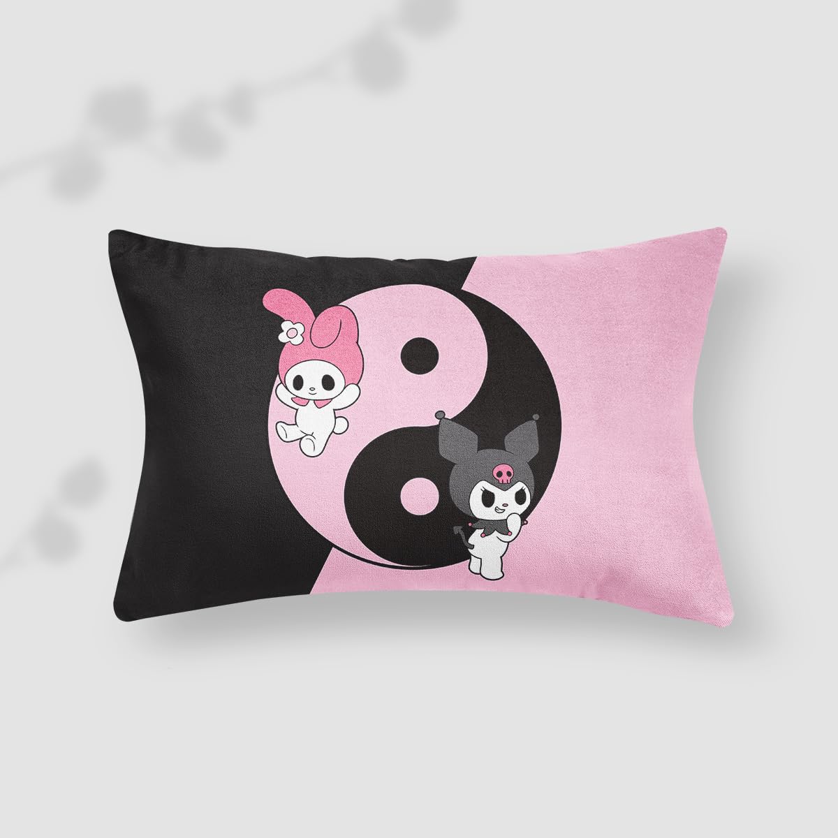 ZILOOK Conjunto de cama Kuromi de 3 peças, estampado, capa de
