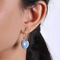 Vista 20 de Gempires Natural Heart Crystals Earring, Heart Gemstone, Energy Healing Crystals, Birthday, Gift for Her, Gemstone Jewelry Yaxaite