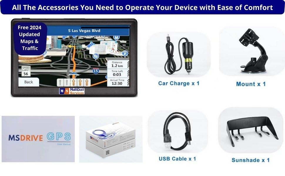 MS Drive W500 Sat Nav | 7" Touchscreen GPS Navigation | 8GB | Windows | Lifetime Maps| For Car, Trucks (Read the Instructions Below) - Image 6