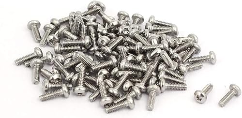 X-DREE - Tornillos de cabeza Torx de acero inoxidable M1.0.236 x 0.197in 304, tornillos de cabeza Torx Pan de acero inoxidable, 100 piezas (M1.0.236