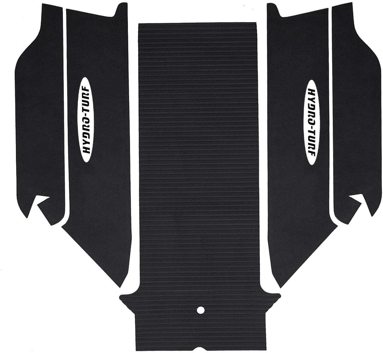 Hydro-Turf Traction Mat Kit Compatible with Yamaha Super Jet 700, Super Jet 650 1996-2020 (Black Molded Diamond)