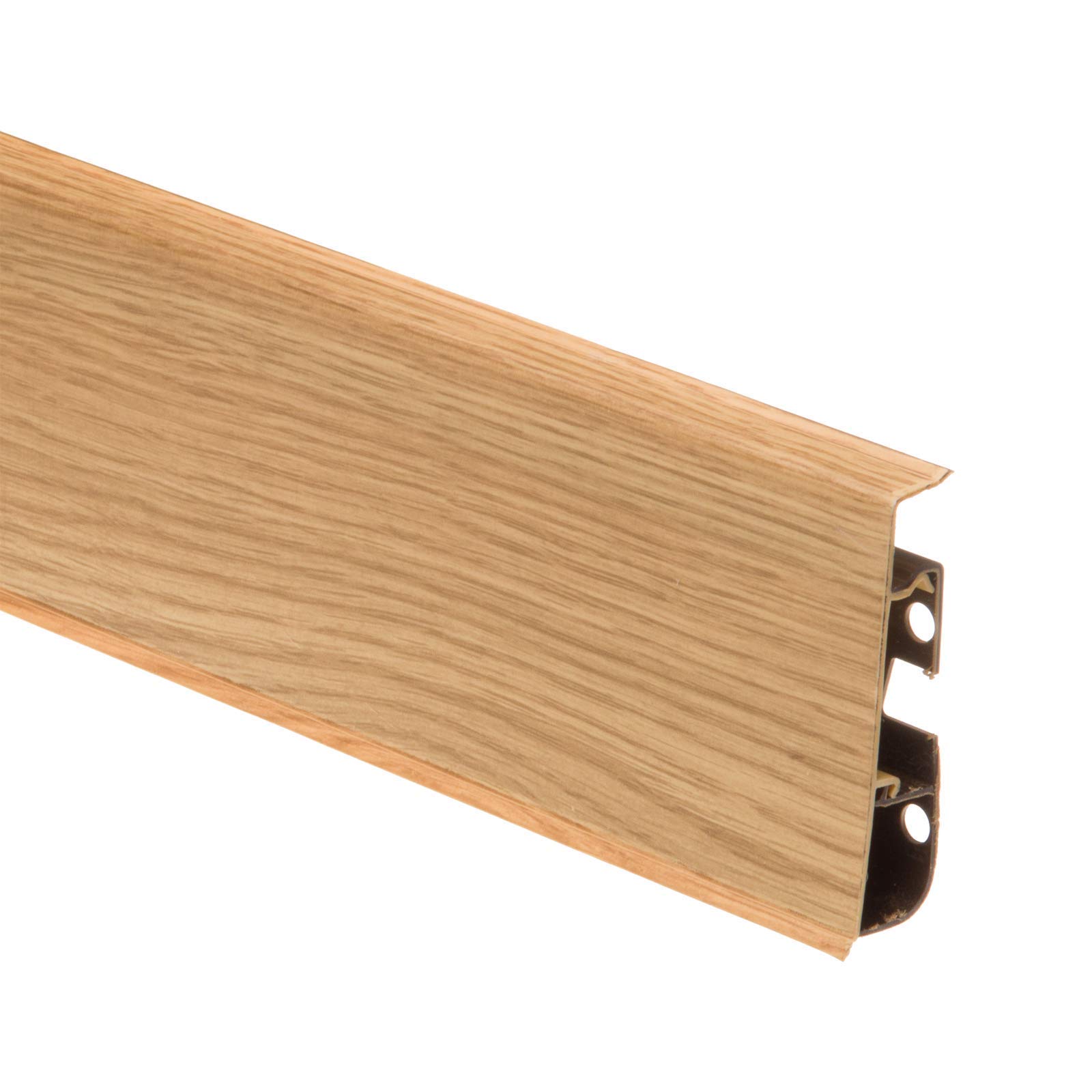 PVC 2.5m SKIRTING BOARD Cable cover Flexible edges floor-wall cover gap TMW Profiles (PVC Internal Corners (2 pcs), 135 CLASSIC OAK)