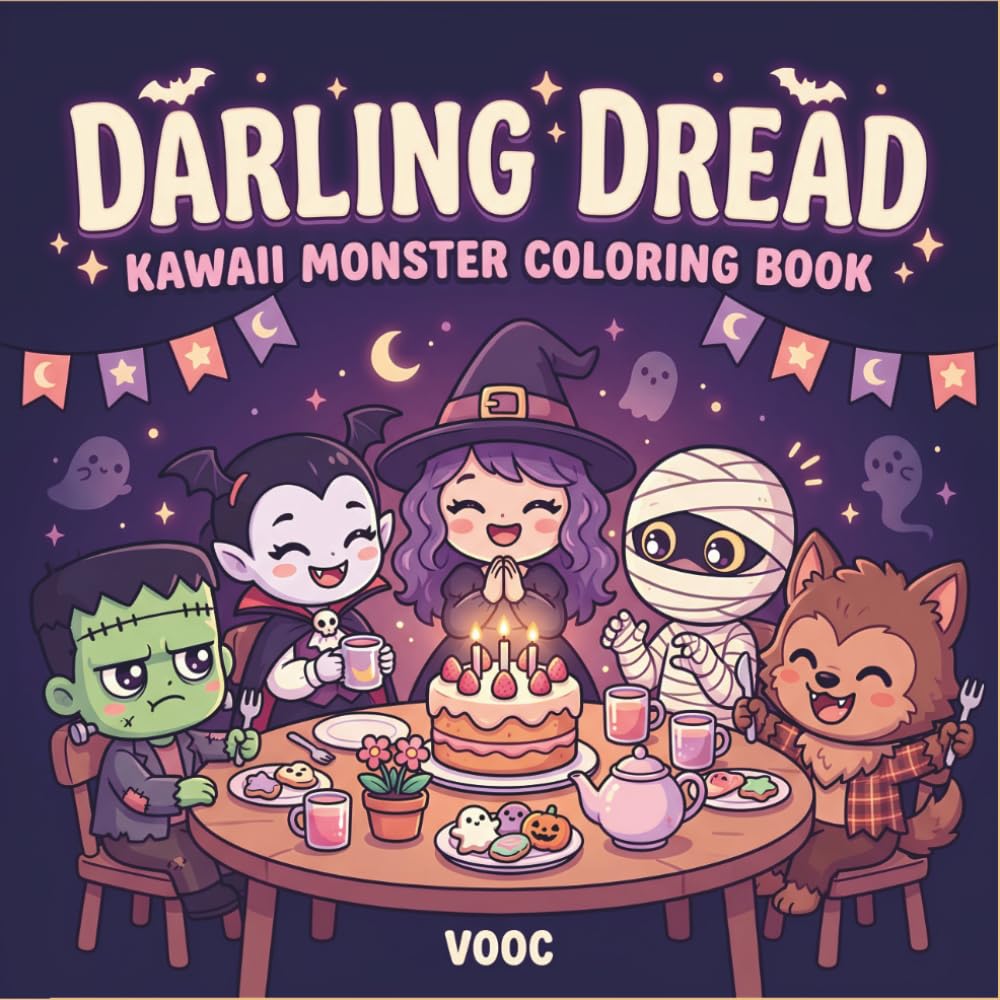 Darling Dread: Kawaii Monster Coloring Book - Classic Creatures in Adorable Everyday Scenes - Spooky Chibi Gift for Halloween Horror Fans (Anime Coloring Books - Craft Your Calm)