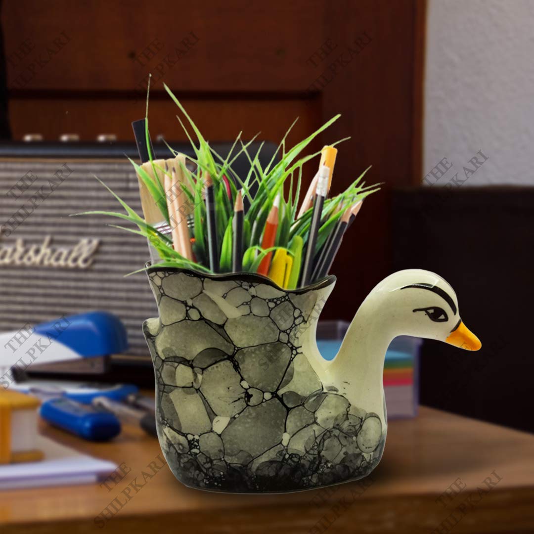 TSK Ceramic Handmade Texture Duck Planter (3D Black Grey) for Indoor/Outdoor Plants |Flower Pot |Planters for Home (B08MFGNYCG) Amazon Price History, Amazon Price Tracker