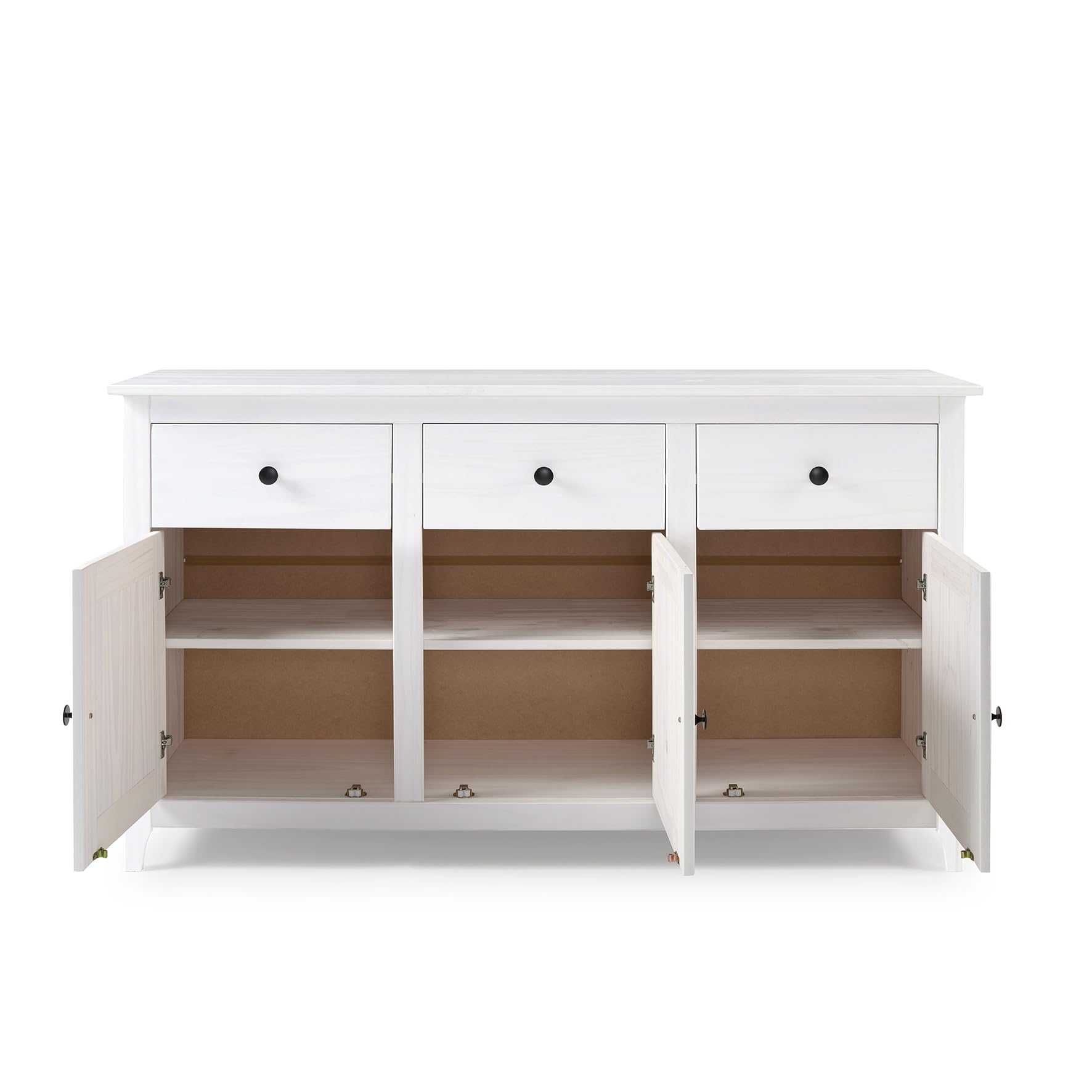 Buyqualia Aparador OSMA 3P 3C, 79x134x40 Blanco Abierto
