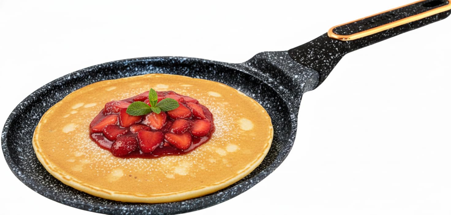 padella per pancake con rivestimento antiaderente in ceramica granito 24cm