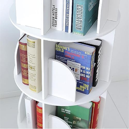 Miniatura 7 de Gdrasuya10 Estantería de esquina giratoria de 3 niveles para dormitorio, estantería de PVC, estantería apilable con estante de almacenamiento,