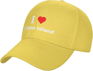 I Love Tybee Island Baseball Cap for Men Women Adjustable Closure Golf Dad Hat