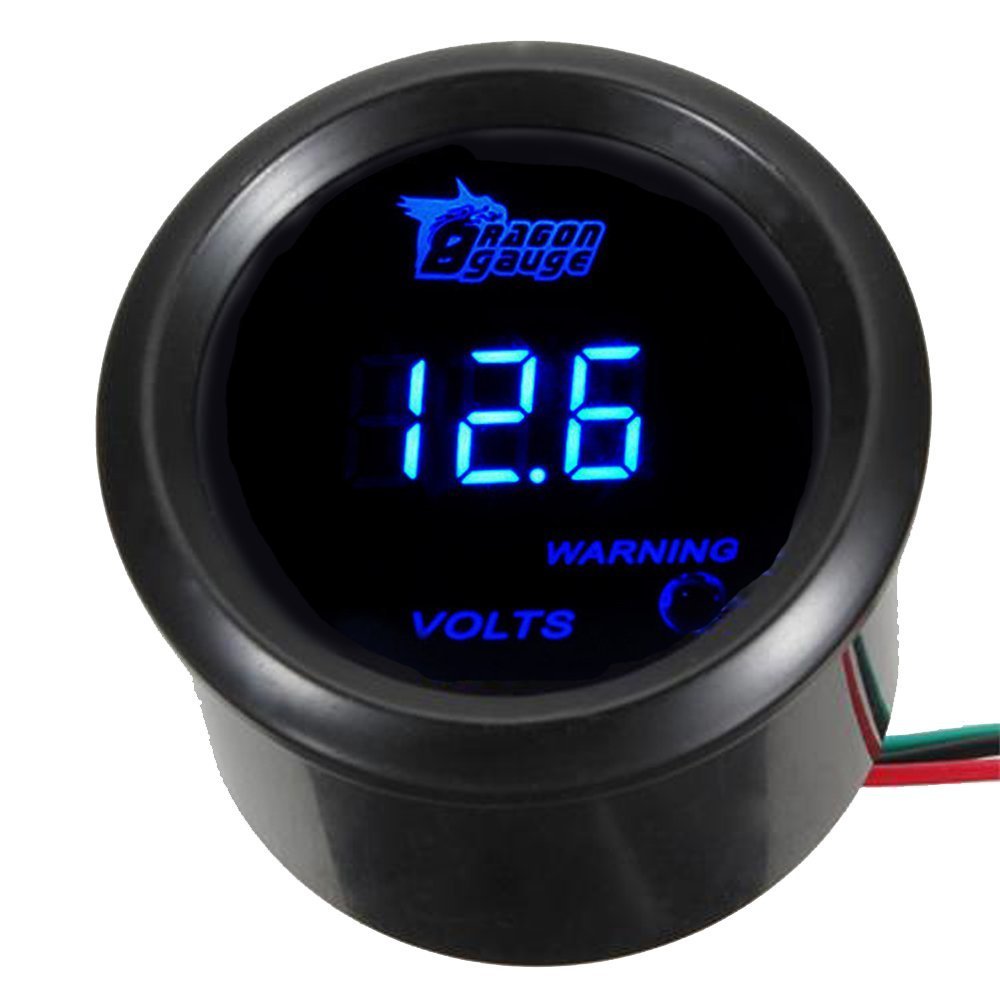 E Support Strumenti Auto Manometro Tensione Volt Display Digitale di 52mm Automobile Indicatore Voltage Luminoso Led Luce Blu