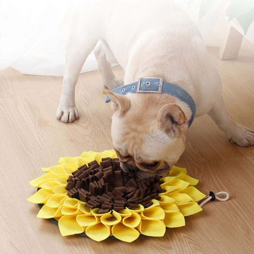 Trainingspads Für Hunde Waschbare Hundeschnupfmatte Sonnenblumenpuzzlespielzeug Nase Geruchstraining Schnüffelkissen Langsamfütterungsschale Nahrungsspender 2St