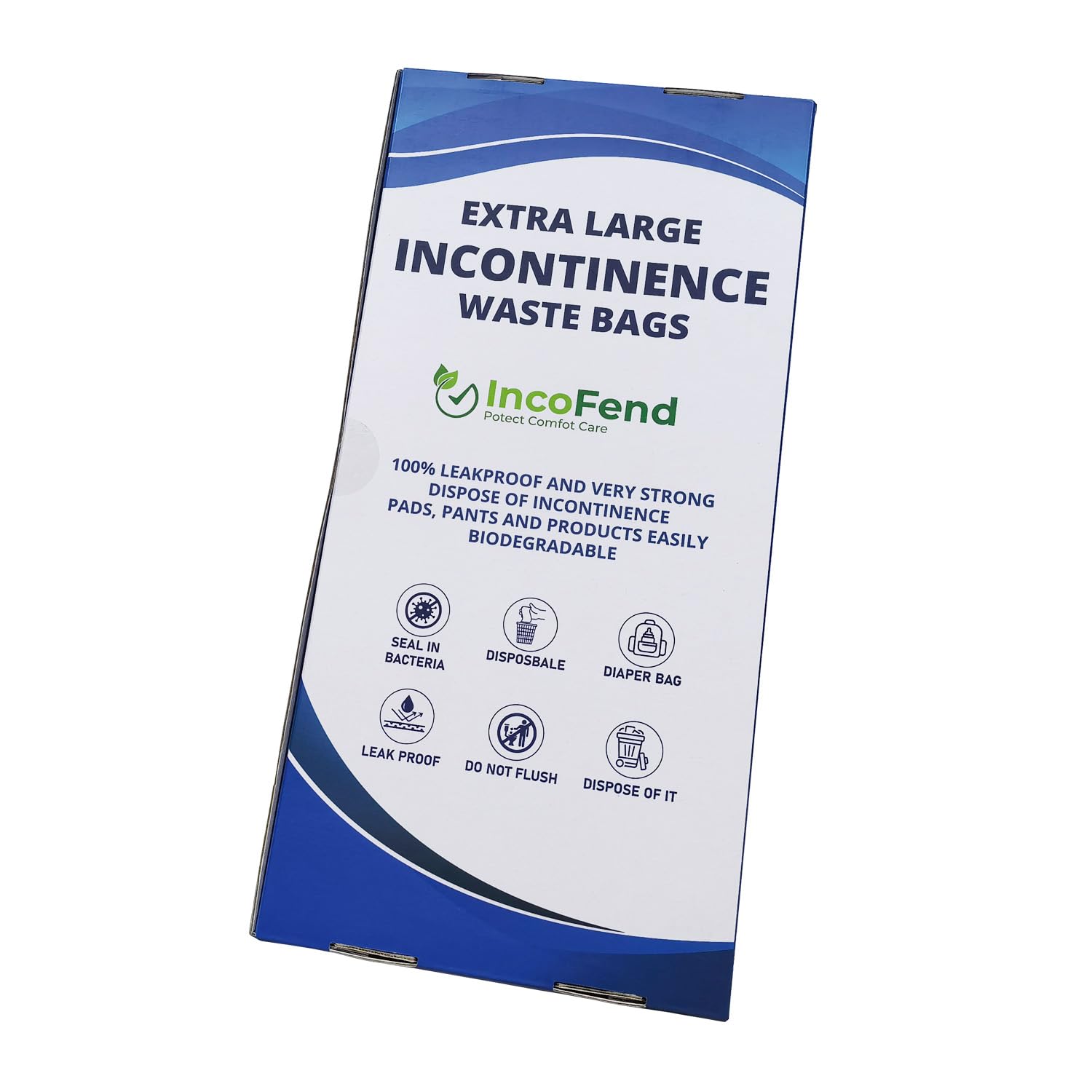 IncoFend 100 Pack Extra Large Adult Incontinence Nappy Disposal Bags Diaper Sack XL Waste Lavender Scented Sacks Roll Dispoable Easy Tie Handles Nappies Heavy Duty Strong For Sanitary - Image 4