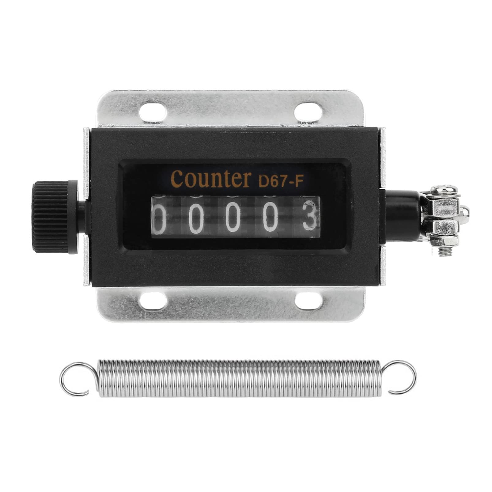 Lelukee5 Digit Mechanical Counter,D67-F 0-99999 5 Digit Manual Tally,Resettable Pull Counter,Manual Stroke Clicker Counter,Count Accurately,Pull-Type Counter,Digital Direct Reading Display