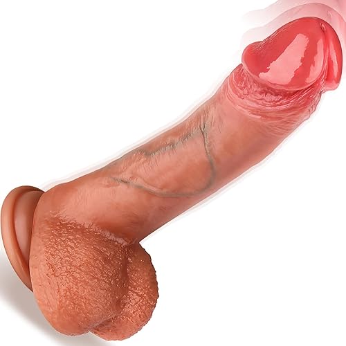 2025 New Adult Toy for Women Realistic Silicone Wand Thrusting Stimulation with Strong Suction Cup for Hands-Free Play Electric Adult Tools for Women Waterproof Pleasure Toys ZRC626 (Flesh6)