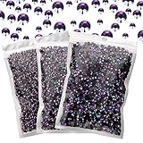 Duflash 25000Pcs Plated Purple Jelly AB Resin Flatback Rhinestone, 3mm 4mm 5mm Rhinestones Wholesale Bulk,Jelly Resin Rhinestones for Crafts DIY Design, Tumblers, Clothes, Makeup, Nail Art
