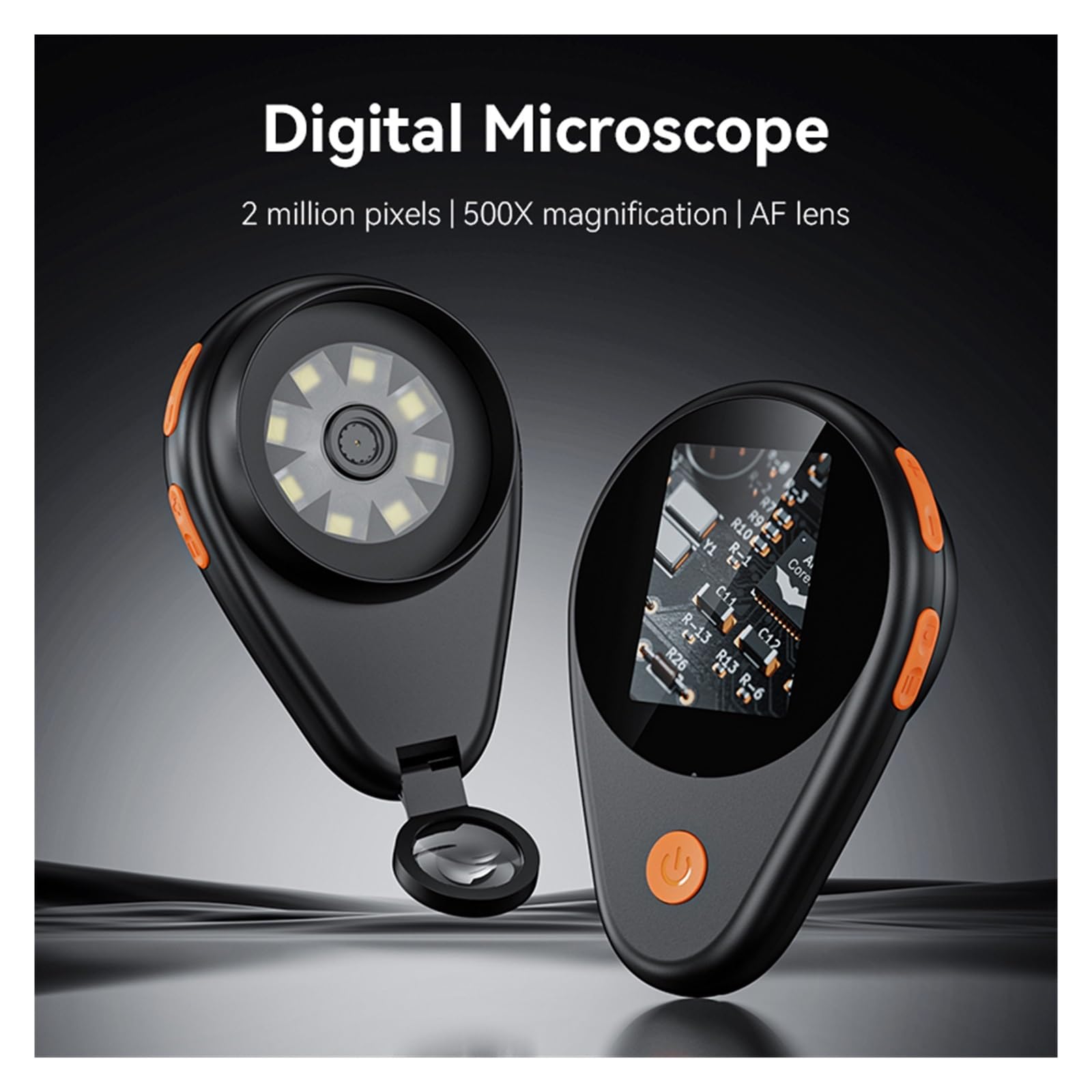 500X Digital Microscope Handheld Microscope Magnifier With 8Light 2inch IPS Screen Video Coins Microscopio Forelectronics Repair
