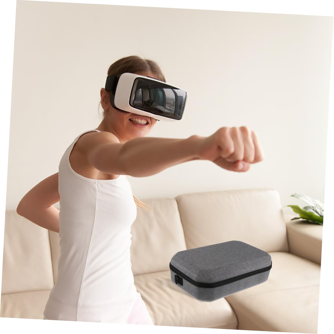 BESTonZON Caja De Almacenamiento para Gafas VR Estuche Portátil Resistente Compatible