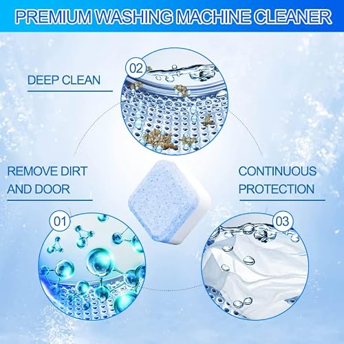Ridars Washing Machine Cleaner Descaler - 30 Tablets Deep Cleaning Washer Cleaner Tablets For Top Load Washer He And Front Loader, Highly Efficient Septic Safe Deodorizer #TOP1